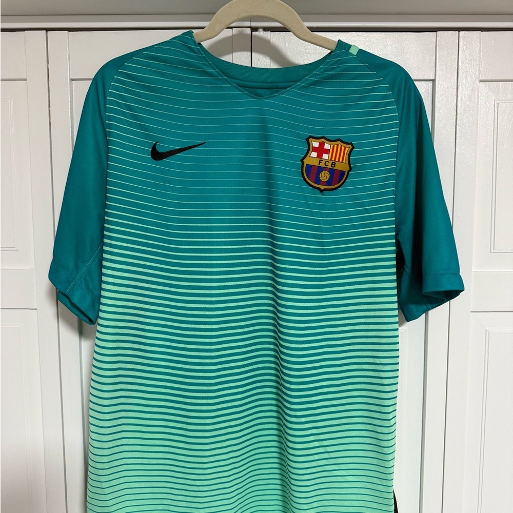 Nike Barcelona Teal Striped Jersey